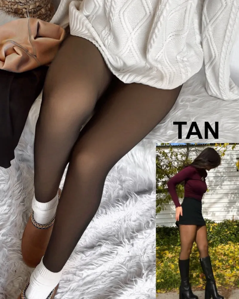 Translucent Fleece Lined Tights(2 Pack)
