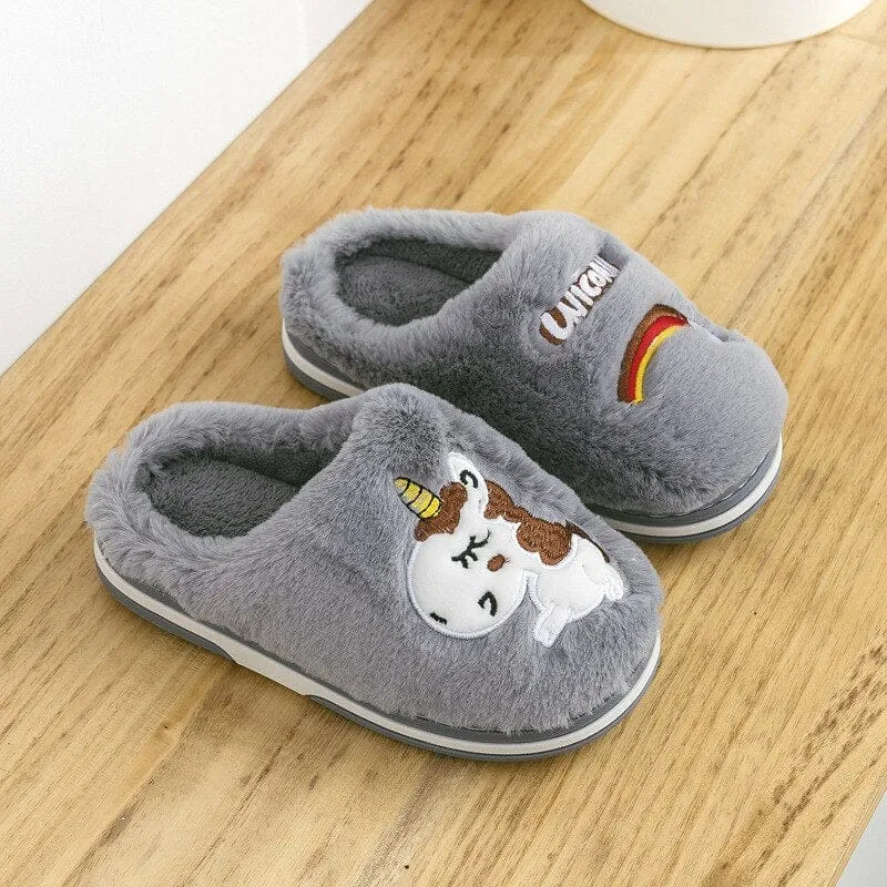 Winter Unicorn Slippers For Kids Toddlers  Flip Flop